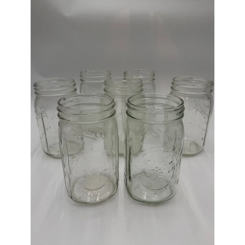 Mason Jars Ball Wide Mouth 32oz Clear Glass Quart Canning Jars Set of 7
